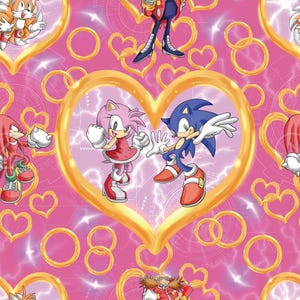 Sonic the Hedgehog Sonic the Hedgehog Fabric, Videospiele-Stoff, Videospiel-Stoff, Cartoon-Stoff, Anime-Stoff, 100% Baumwolle