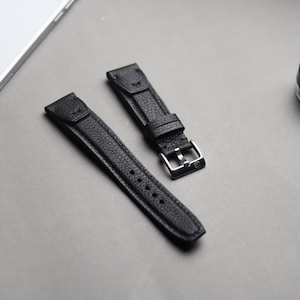 Handmade Italian Calf Leather Apple Watch Straps | 46mm/45mm/ 49mm | Inverto Series | Leather-Man Bespoke