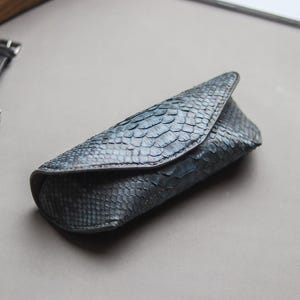 Python Leather Sunglasses Case | Hand Stitched Glasses Sleeve | Ultra Luxury | Best Gift | Birthday Gift | Anniversary Gift