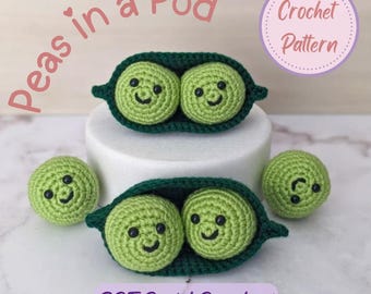 Peas in a Pod Crochet Pattern: Beginner Amigurumi (PDF Download)