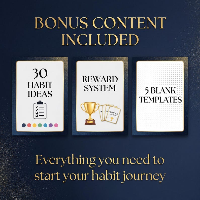 3 Habit Tracker Bundle Printable Pdfs | Save 42% Instant Digital ...