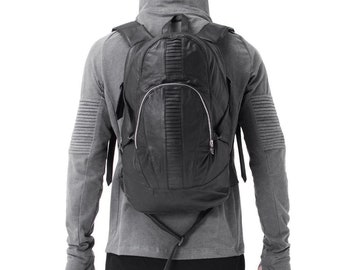 SIERRA BACKPACK - Leather Backpack- Adventure backpack - Leather Bag - Cyberpunk - Adjustable Shoulder Straps - Jan Hilmer