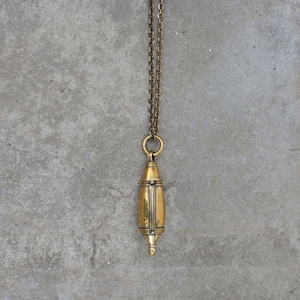 Small LANTERN PENDANT NECKLACE - Bottle pendant necklace - Brass Antique Patina - Designer Jan Hilmer