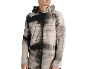 GOSHAWK HOODIE shibori - Organic cotton Long sleeve - Plant dyed shirt - Luxe shirt - Designer Jan Hilmer