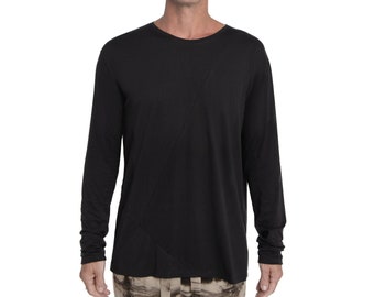 GAMMA SHIRT - Organic cotton Long sleeve - Black Men’s shirt - Luxe shirt - Designer Jan Hilmer