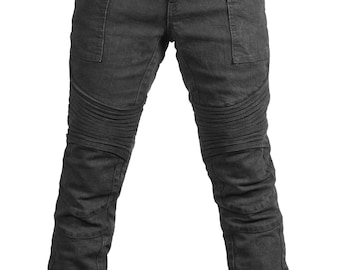 Buy Jan Hilmer Men's Slim Fit Moto Jeans: Ribbed Knee Denim