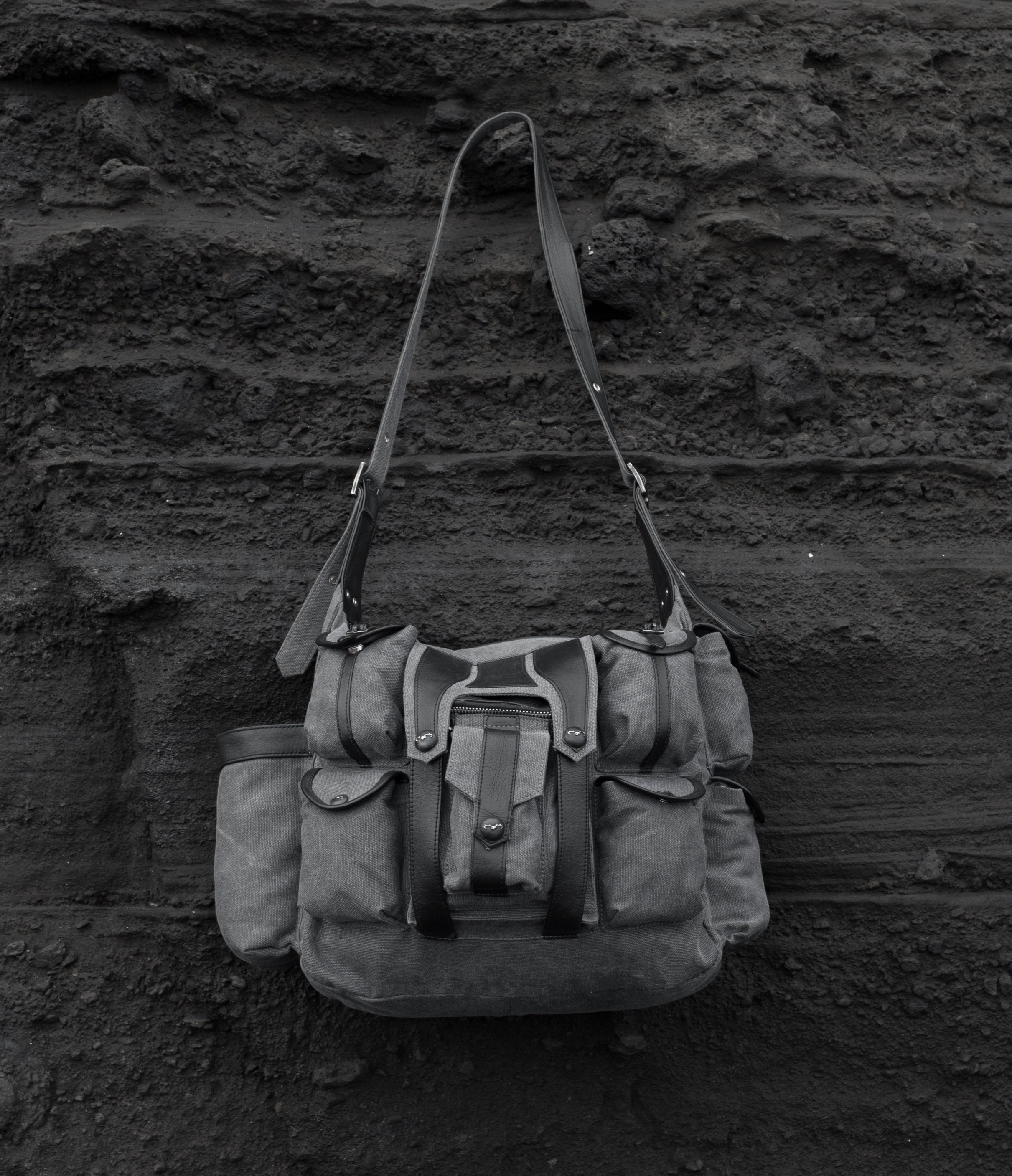 SUPER G BAG - Denim Leather Shoulder Bag - Unisex