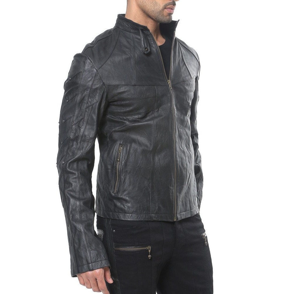 STUDDED HORNET - Men's Leather Jacket - Lambskin - Front