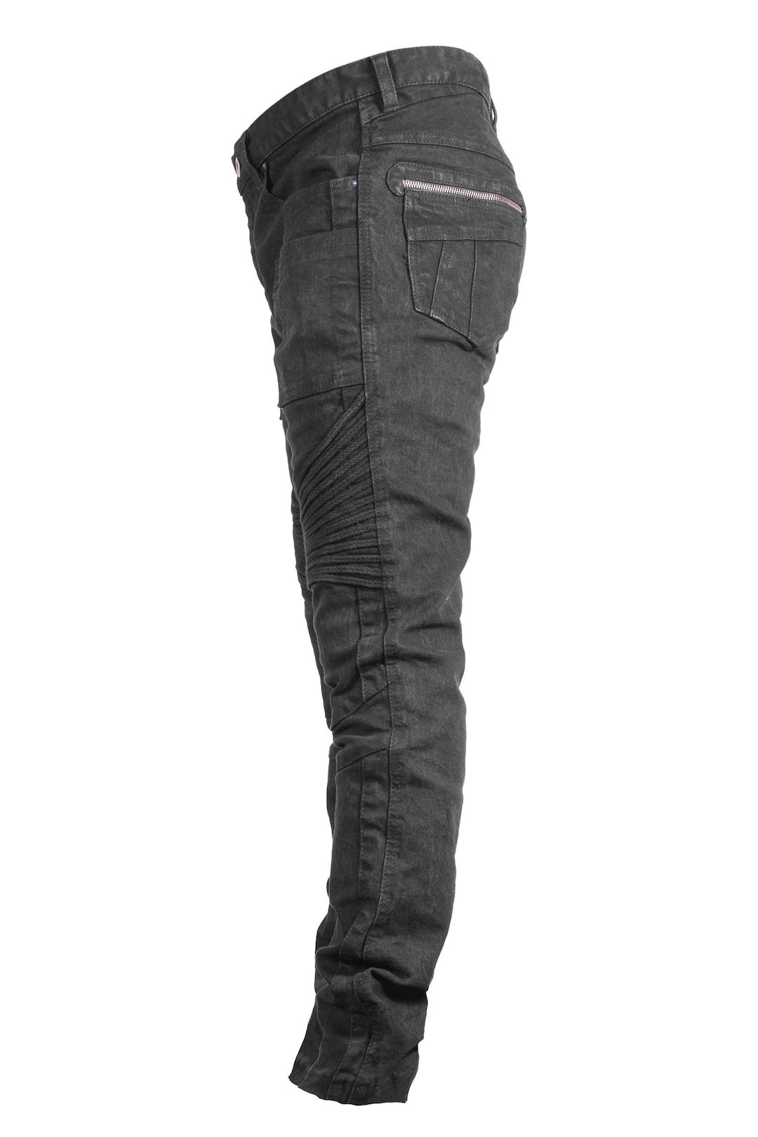 MERGE JEANS Mens Jeans With Ribbed Knees Moto Pant - Etsy