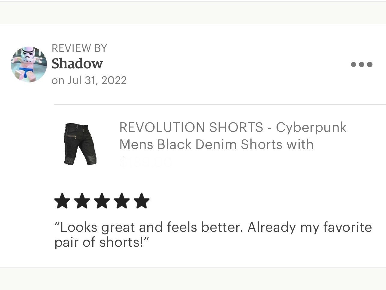 REVOLUTION SHORTS - Cyberpunk Mens Black Denim Shorts With