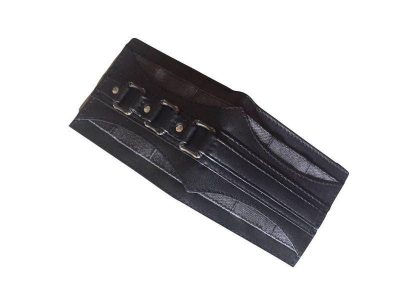 Bi-Fold leather wallet DARK STAR Wallet Jan Hilmer Black leather wallet Custom Brass Hardware