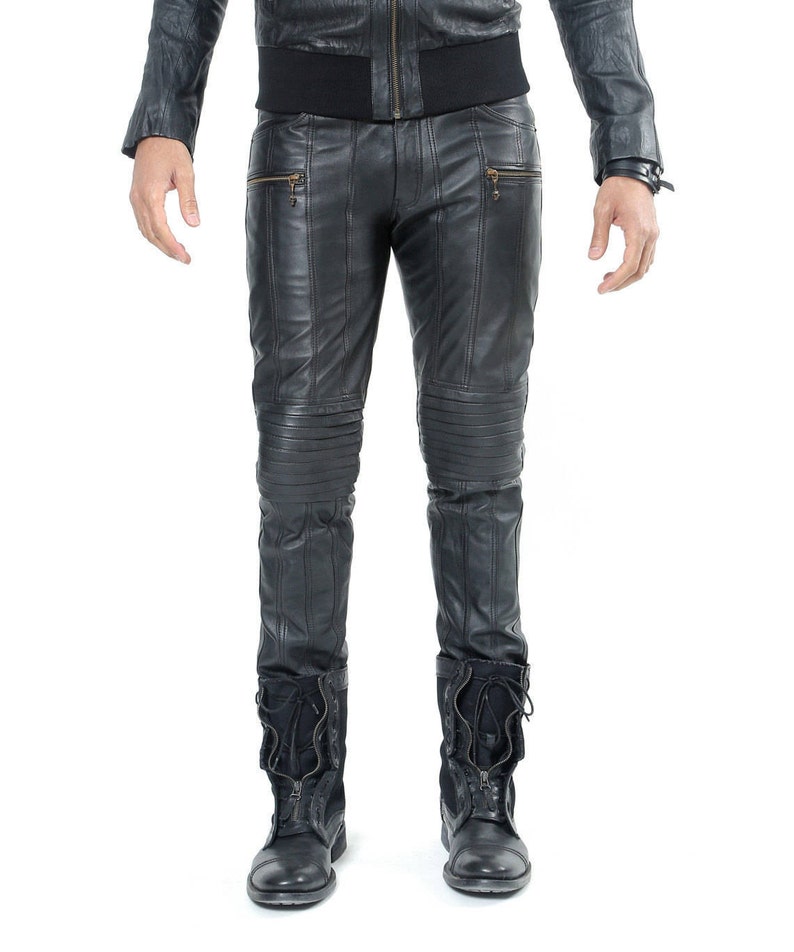 REVOLUTION LEATHER PANTS Men's Leather Pants Black - Etsy