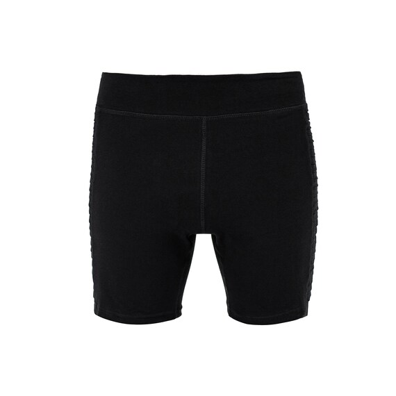 Black Cotton Yoga Shorts
