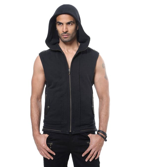 gilet zippé à capuche