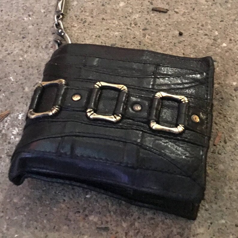 Bi-Fold leather wallet DARK STAR Wallet Jan Hilmer Black leather wallet Custom Brass Hardware