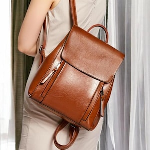 Sac à dos en cuir, sac en cuir, mini sac à dos, sac à dos convertible, sac en cuir fait main, sac à dos pour ordinateur portable, cartable, sac pour ordinateur portable pour femme