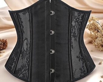 Corset, Steampunk Corset top, Satin Corset Top crafted from premium satin, Ren faire corset, Corset Plus Size, gothic clothes, gift her her