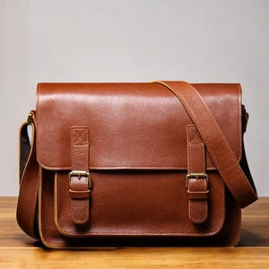 Leather crossbody bag, crossbody bag, messenger bag, Genuine Leather bag, Shoulder Sling Bag in variable colors