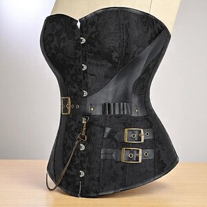 Corset Steampunk Femme En Cuir Synthétique - Style Pirate Gothique - Idéal Pour Halloween & Costume