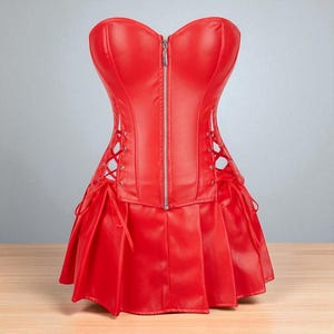Haut corset steampunk, haut corset en cuir fermeture à lacets, corset Ren faire, corset grande taille, vêtements gothiques