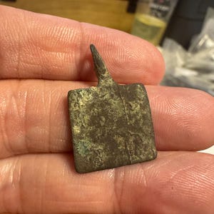 Copper alloy medieval horse harness pendant circa 12th - 14th century AD lion quatrefoil metal detecting find history gift vintage