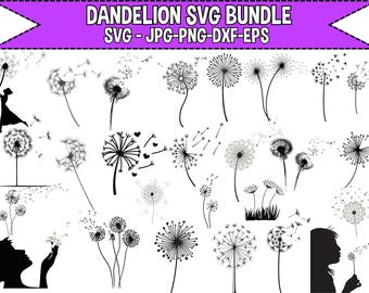 Dandelion SVG Bundle: Vector Clipart for Cricut, Silhouette