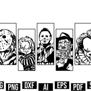 Halloween Horror Characters Svg, Halloween Svg , Horror Movie Svg , Horror Characters, Halloween Svg,Digital Download, Cut Files For Cricut