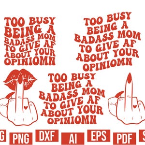 Demasiado ocupada siendo una mamá ruda (Svg/Png), Para dar una opinión, Mamá (Svg), Vida de mamá (Svg), Sudadera (Svg), Archivos de corte para Cricut, Svg de moda
