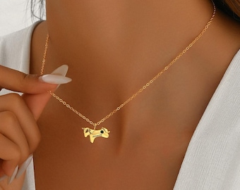 Personalized Horse Necklace, Equestrian Name Necklace, Animal Necklace, Horse Birthstone Necklace, Gift for Girl, Horse Lover Necklace