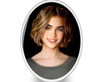 Personalized Memorial Porcelain Pictures On Ceramic Plaques, Oval Ceramics Images for Headstone, Ceramic Photo for Tombstones, Never Fading