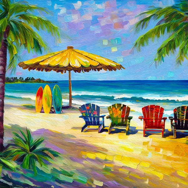 Key West Beachside Art: Coastal Home Decor