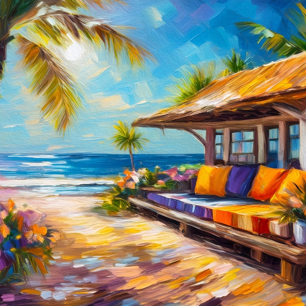 Key West Beachside Art: Coastal Home Decor