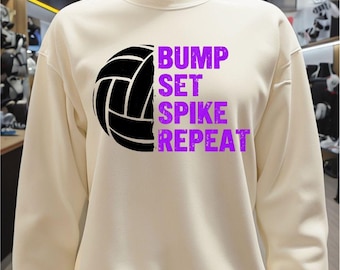 Volleyball PNG: Bump Set Spike Repeat Graphic (Digital Download)