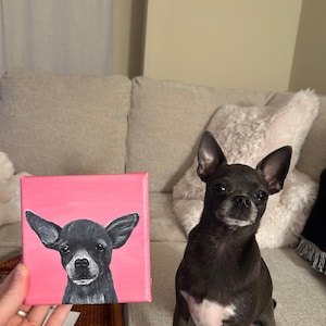 100% Hand-Painted Acrylic Custom Pet Portraits