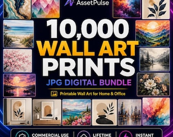 10K Wall Art Prints Bundle for Home Decor & Printable Art