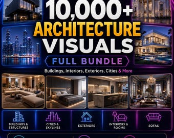 Architecture Visuals JPG Bundle, Commercial Use Building Images