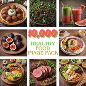 10.000 Stock Fotos von gesunden Lebensmitteln - 300 dpi JPGs | Frisches Obst, Gemüse und Mahlzeiten | Ideal für Blogs, Social Media & Wellness Brands