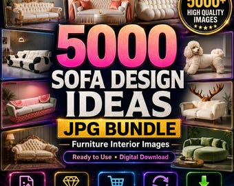 5000 Sofa Design Ideas JPG Bundle, Furniture Interior Images