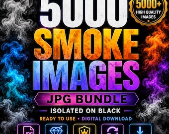 5000 rökbilder i JPG-format, isolerade på svart