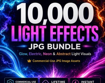 10000 Light Effect Images JPG Bundle for Designers & Creators