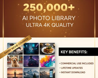 250K AI Image Library | High-Resolution Stock Photo Bundle for Commercial Use | Instant 4K Download