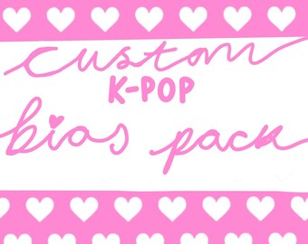 Custom K-pop Bias Pack for groups such as Big Bang, Stray Kids, BTS, Blackpink, 2NE1, Newjeans, EXO, Katseye, ENHYPEN, Twice, seventeen