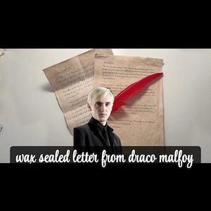 Ein handgemachter, mit Wachs versiegelter Brief von Draco Malfoy aus Harry Potter