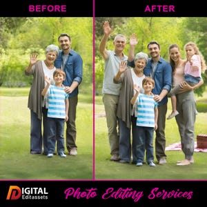 Photo Editing Service, Add or Remove People, Photo Retouch, Face Swap (Digital Download)