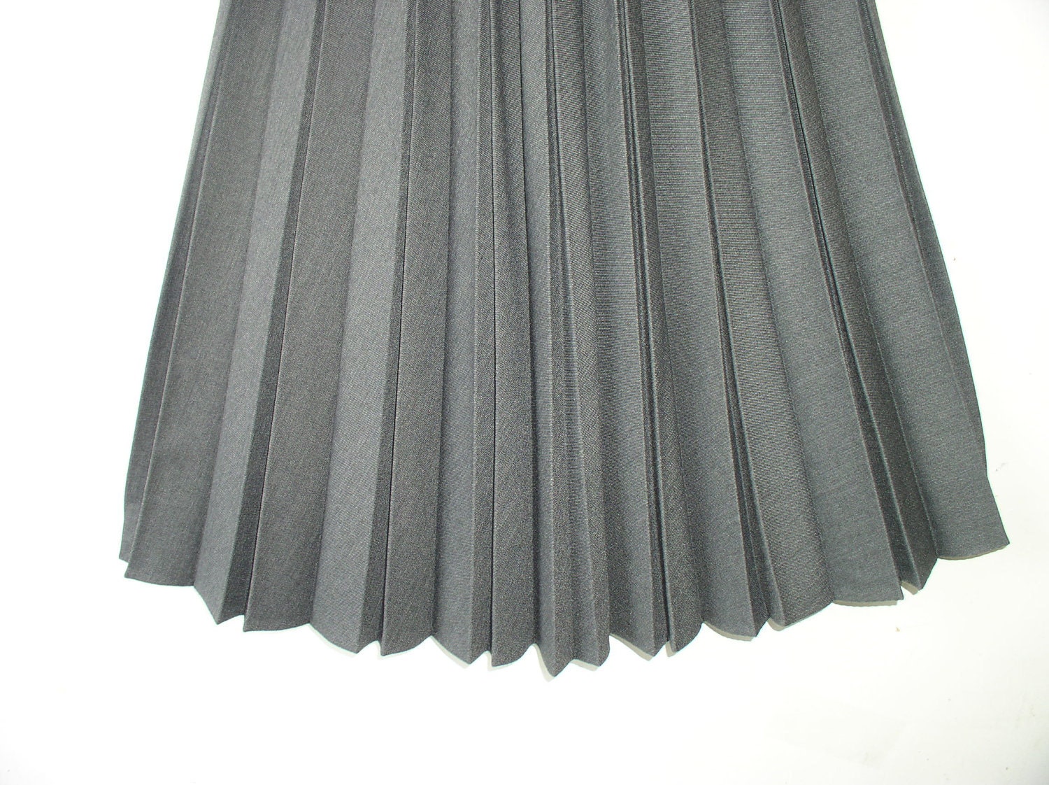 Womens Skirt 1960s Gray Pleated Skirt / Collegian of | Etsy