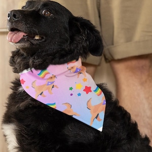 LGBTQ Pride Dog Bandana: Rainbow Puppy Design, Pet Pride Accessory