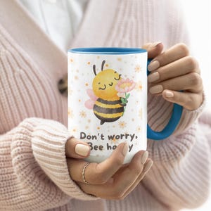 Funny Bee Coffee Mug: Watercolor Bumblebee, Novelty Gift