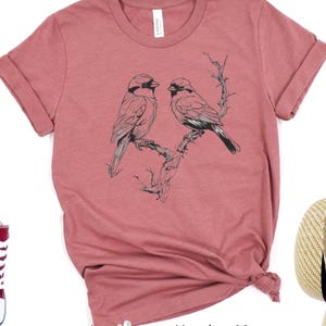 Bird Shirt, Bird Nest Tee, Watercolor Bird Branches, Bird Home Tshirt, Bird Cage, Bird Lover Shirt, Nature, Peace, Cute Bird, Gift For Bird