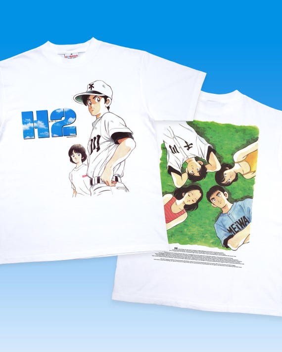 H2 ヒロとハルカ Tシャツ あだち充 日本 アニメ マンガ グラフィック T