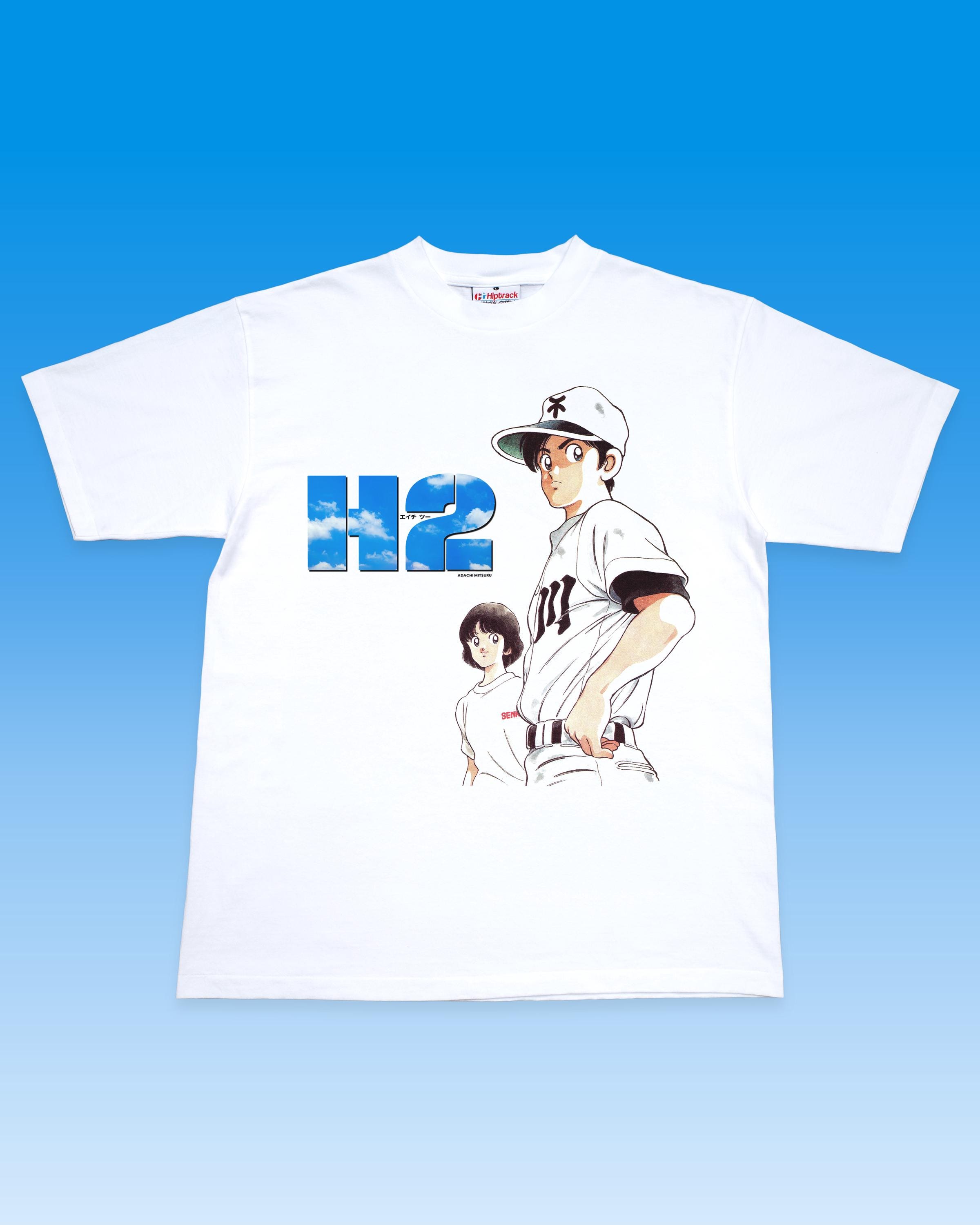 H2 ヒロとハルカ Tシャツ あだち充 日本 アニメ マンガ グラフィック T 